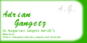 adrian gangetz business card